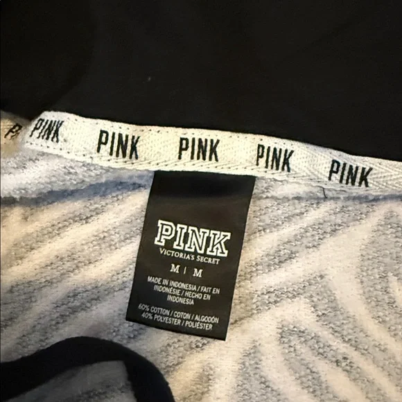 Victoria's Secret Zebra Print Hoodie - Black and White - Picture 2 of 4